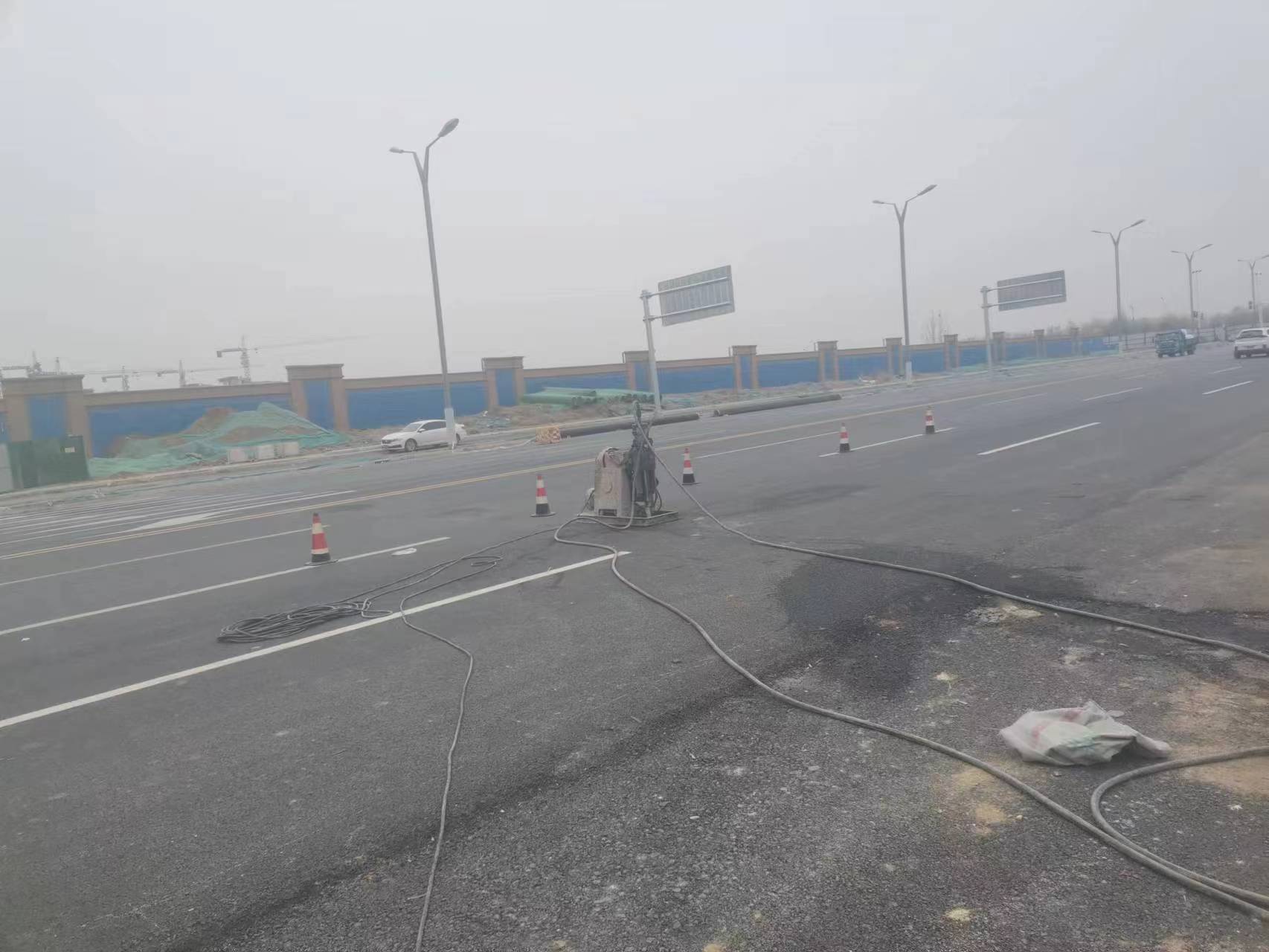 干驿镇马路注浆